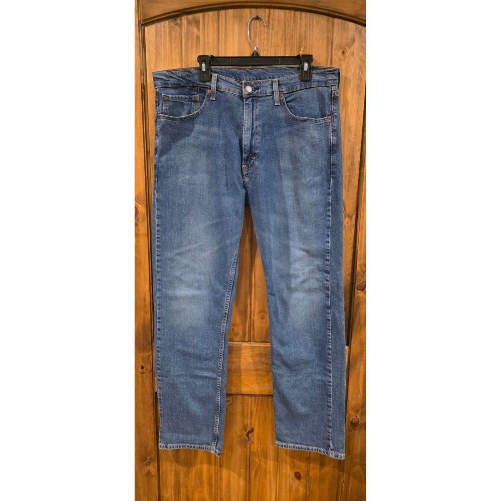 Levi's 505 Jeans‎ Mens 38X32 Blue Denim Straight Leg Waistband 5-Pockets Design